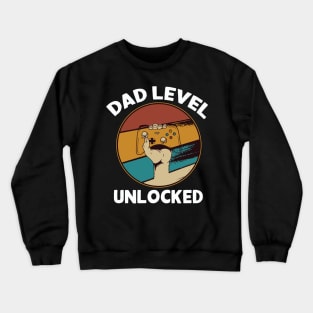 Funny New Dad Level Unlocked Crewneck Sweatshirt